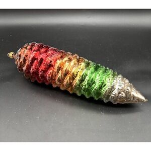 1995 CHRISTOPHER RADKO KALEIDOSCOPE PINE CONE ORNAMENT 13" 95-025-0